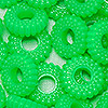 Colorful Spacer Beads - Bali-Style Beads - Lime Op - Corrugated Beads - Flat Beads - 
