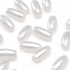 White Oval Pearls - White - Oat Pearls - Rice Beads - Pearl Oat Beads - Wheat Beads - Pearl Rice Bead