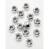 Ball Chain Pony Beads - Silver - Metallic Silver Pony Bead -