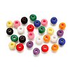 Velvet Pony Beads - Flocked - Assorted - Pony Beads -