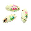 Porcelain Oval Beads - Ceramic Beads - Cream - Porcelain Beads - Ceramic Beads for Jewelry Making - 