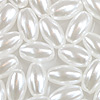 Rice Beads - Oval Beads - Pearl White - Oat Beads - Beads for Rosary Making - Wheat Beads