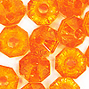 Faceted Rondelle Beads - Faceted Spacer Beads - Orange - Rondelle Spacer Beads -