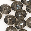 Faceted Rondelle Beads - Faceted Spacer Beads - Smoke (Jet) - Rondelle Spacer Beads -
