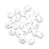 Faceted Rondelle Beads - Faceted Spacer Beads - White - Rondelle Spacer Beads -