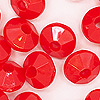 Faceted Rondelle Beads - Faceted Spacer Beads - Red - Rondelle Spacer Beads -