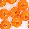 Faceted Rondelle Beads - Faceted Spacer Beads - Orange - Rondelle Spacer Beads -