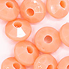 Faceted Rondelle Beads - Faceted Spacer Beads - Peach - Rondelle Spacer Beads -