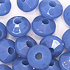Faceted Rondelle Beads - Faceted Spacer Beads - Gun Barrel Blue (Williamsburg Blue) - Rondelle Spacer Beads -