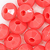 Faceted Rondelle Beads - Faceted Spacer Beads - Coral - Rondelle Spacer Beads -