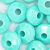 Faceted Rondelle Beads - Faceted Spacer Beads - Aqua (Lt Turquoise) - Rondelle Spacer Beads -