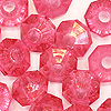 Faceted Rondelle Beads - Faceted Spacer Beads - Mauve - Rondelle Spacer Beads -