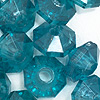 Faceted Rondelle Beads - Faceted Spacer Beads - Teal - Rondelle Spacer Beads -