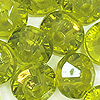Faceted Rondelle Beads - Faceted Spacer Beads - Dk Avocado - Rondelle Spacer Beads -