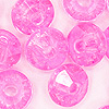 Faceted Rondelle Beads - Faceted Spacer Beads - Perfect Pink - Rondelle Spacer Beads -