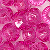 Faceted Rondelle Beads - Faceted Spacer Beads - Dusty Rose - Rondelle Spacer Beads -
