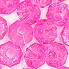 Faceted Rondelle Beads - Faceted Spacer Beads - Hot Pink - Rondelle Spacer Beads -