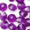 Faceted Rondelle Beads - Faceted Spacer Beads - Dk Amethyst - Rondelle Spacer Beads -