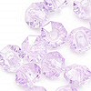 Faceted Rondelle Beads - Faceted Spacer Beads - Lt Amethyst - Rondelle Spacer Beads -