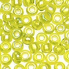 Glass Seed Beads - Transparent Rainbow (iridescent) Lt Green -  -