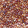 Glass Seed Beads - Transparent Rainbow (iridescent) Amber -  -
