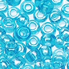 Glass Seed Beads - Transparent Rainbow (iridescent) Turquoise -  -