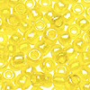 Glass Seed Beads - Transparent Rainbow (iridescent) Yellow -  -