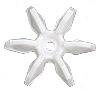 Sunburst Beads - Starburst Beads - White - 10mm Starflake Beads - Sunburst Beads - Starburst Beads - Paddle Wheel Beads - Ferris Wheel Beads