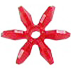 Starflake Beads - Sunburst Beads - Red - 18mm Starflake Beads - Sunburst Beads - Starburst Beads - Ferris Wheel Beads - Paddlewheel Beads -