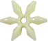 Sunburst Beads - Starburst Beads - Ivory - 10mm Starflake Beads - Sunburst Beads - Starburst Beads - Paddle Wheel Beads - Ferris Wheel Beads -
