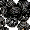 Wood Spacer Beads - Painted Black Wood Beads