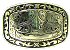 Smooth Ornate Gold Rectangle Belt Buckles with Place for Engraving - Gold -