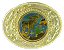 Oval Belt Buckle - Gold -