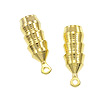 Ribbed Bolo Tie Tips with Loop - Goldtone - Bolo Tips - Bolo Tie End Caps - Bolo Tie Supplies - Bolo Making Supplies