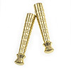 Ribbed Bolo Tie Tips - Bolo Tie Supplies - Goldtone - Bolo Supplies - Bolo Making Supplies - Ribbed Cord End Tips - Necklace Connectors