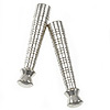 Ribbed Bolo Tie Tips - Bolo Tie Supplies - Silvertone - Bolo Tips - Bolo Tie Ends - Bolo Tie Supplies