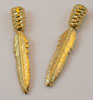 Feather Bolo Tips - Goldtone - 