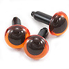Animal Eyes with Backs - Amber - Safety Eyes for Stuffed Animals - Replacement Eyes for Stuffed Animals - Safety Eyes for Toys - Shank Back Eyes -