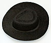 Mini Cowboy Hat - Black - Mini Cowboy Hat - Miniature Gambler Style Cowboy Hat - Gambler Cowboy Hat
