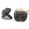 18 mm Plastic Animal Safety Noses for Stuffed Animals and Teddy Bears with Washers - Black - Plastic Animal Noses - Stuffed Animal Replacement Nose - Teddy Bear Nose Replacement - Safety Nose