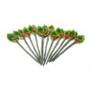 Lacquered Holly Leaves with Berries - Green With Red Berries - Floral Supplies