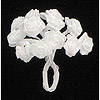 Ribbon Rose Cluster - White Iridescent - Floral Accents -