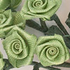 Satin Roses - Small Ribbon Roses - Fern Green - Satin Ribbon Roses - Floral Supplies -