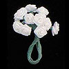 Ribbon Rose Cluster - White - Floral Accents -