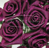 Satin Roses - Small Ribbon Roses - Burgundy - Satin Ribbon Roses - Floral Supplies -
