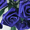 Ribbon Rose Cluster - Dk Blue - Floral Accents