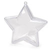 Clear Plastic Ornaments - Clear Fillable Ornaments - Fillable Star Ornaments - Clear - Clear Plastic Christmas Ornaments - Clear Plastic Ornaments To Fill - Plastic Fillable Christmas Ornaments