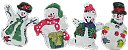 Resin Snowman Ornaments - Assorted - Mini Snowman - Christmas Ornaments