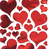 Metallic Foil Heart Stickers - Red Foil - Foil Stickers - Heart Stickers