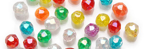Iridescent Faceted Beads - Faceted Iridescent Beads